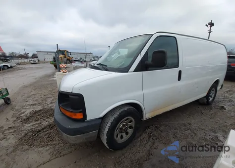 2013 GMC Savana 1500 Work Van из США, поврежденный, VIN 1GTS7AFX4D1102240